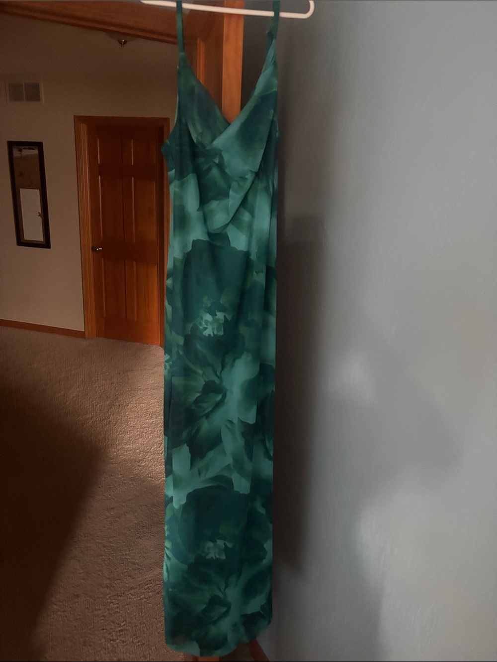 Green Floral Slip Maxi Dress